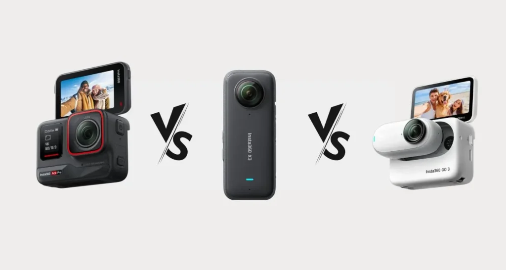 INSTA360 ACE PRO VS X3 VS GO 3
